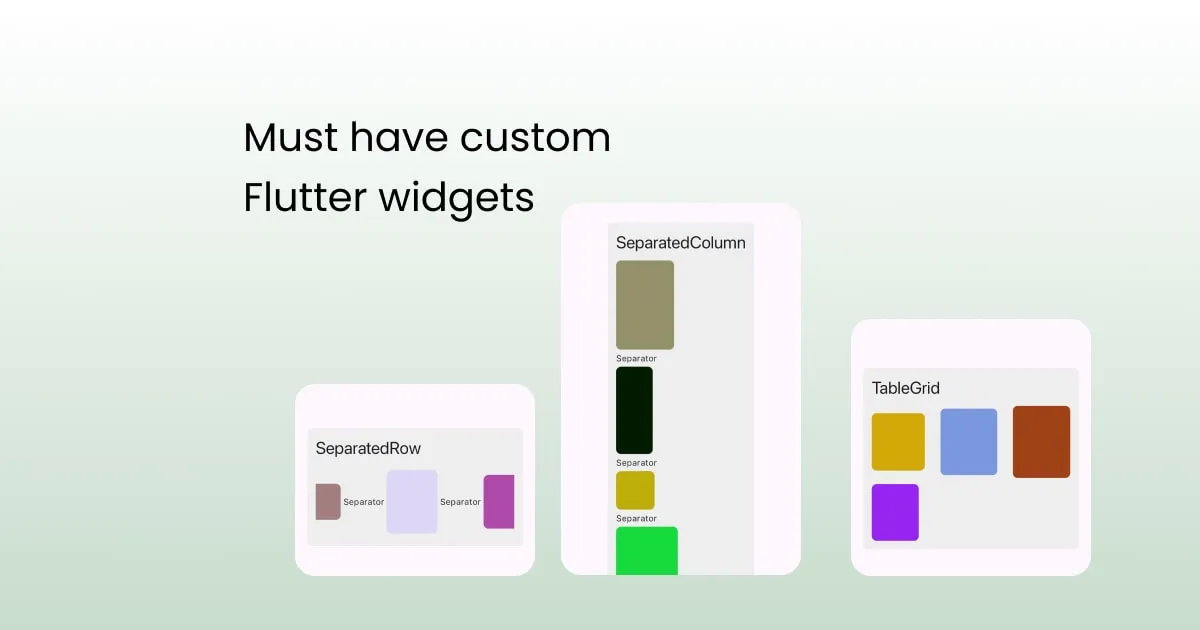 Custom Flutter Widgets You Need - Dart, Flutter, Widgets