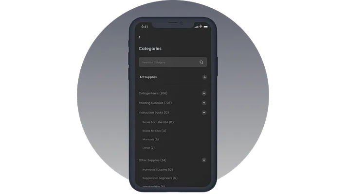 Expandable categories