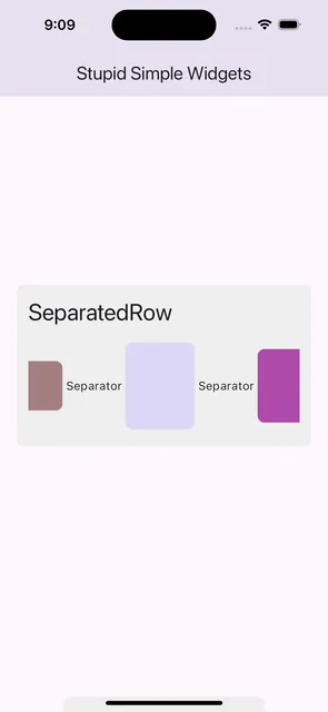 Flutter widget SeparatedRow